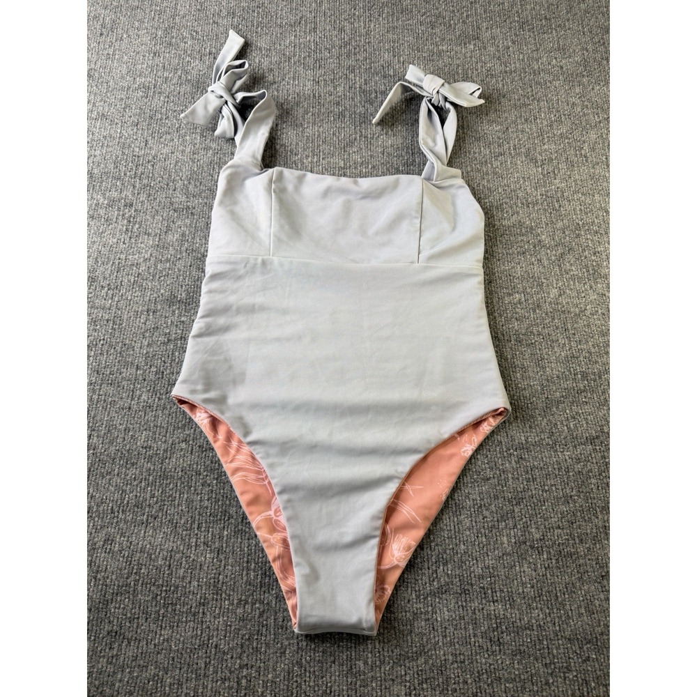 KAINANI Swimwear Womens M Reversible Tie Shoulder One‎ Piece Swimsuit